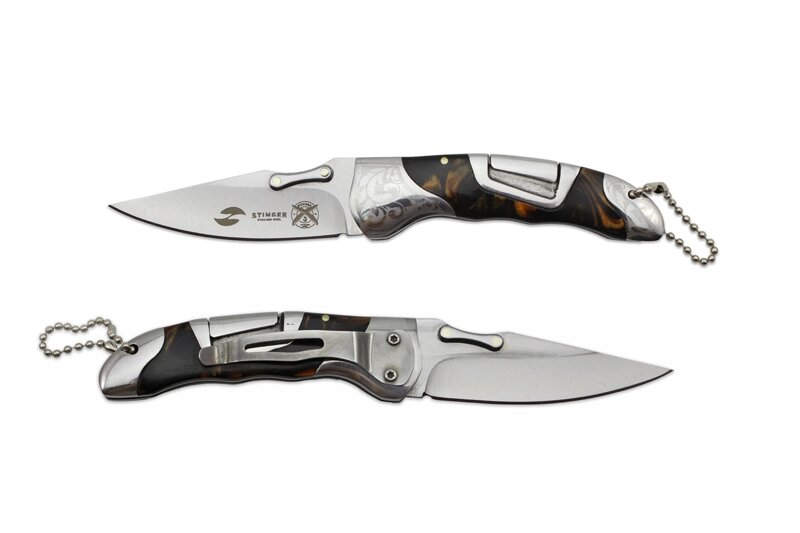 Нож складной Stinger C3951, сталь 420, металл от компании Admi - фото 1