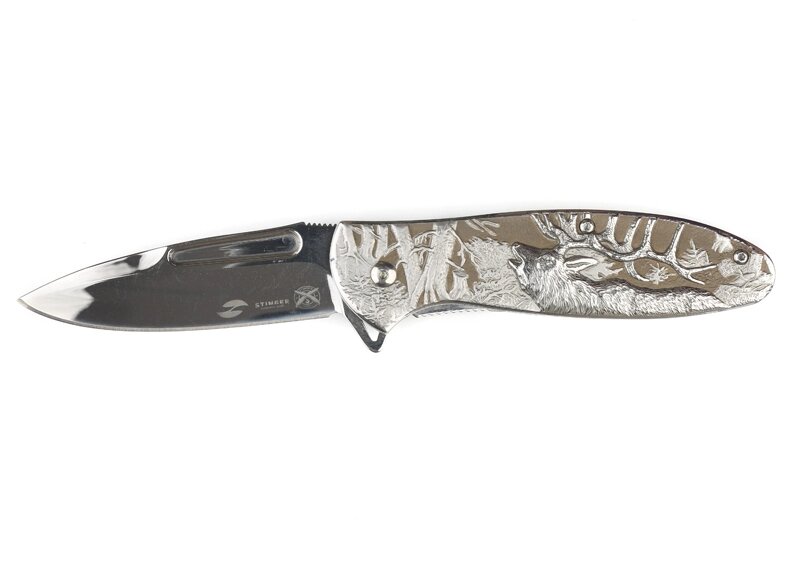 Нож складной Stinger FK-S071S, сталь 3Cr13., сталь от компании Admi - фото 1