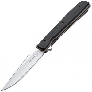 Нож складной Urban Trapper G10 - Boker Plus 01BO732, сталь VG-10 Satin, рукоять титан/стеклотекстолит G10