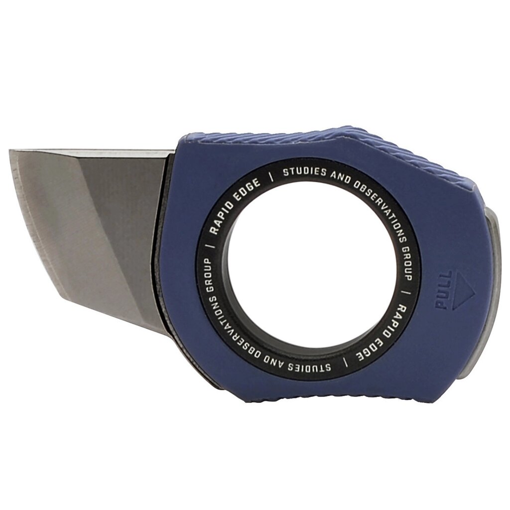 Нож скрытого ношения с фиксированным клинком SOG Rapid Edge 2 см, нержавеющая сталь, рукоять GRN, синий от компании Admi - фото 1