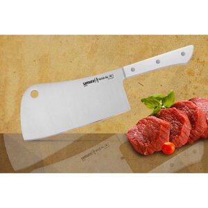 Нож-топорик кухонный для мяса Samura "HARAKIRI"SHR-0040W) 180 мм, сталь AUS-8, рукоять ABS пластик, белый