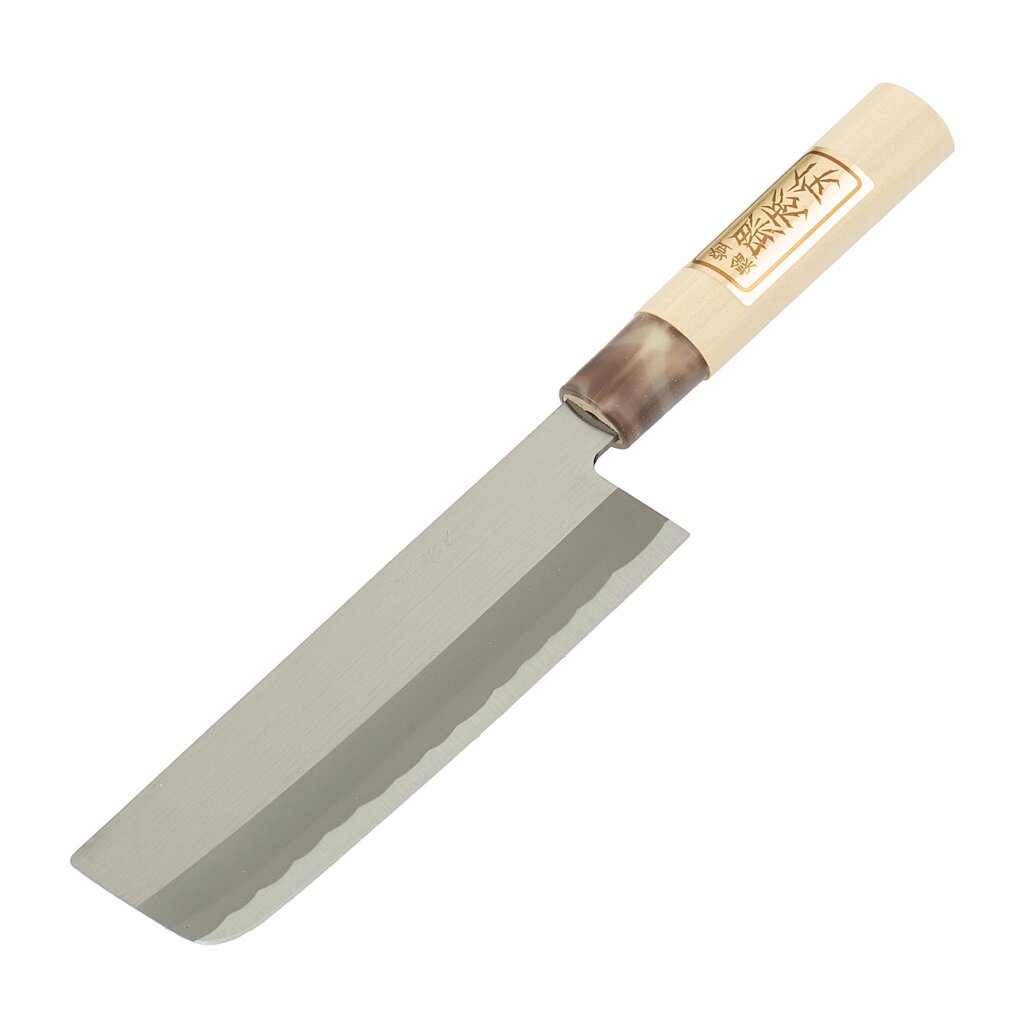 Нож-топорик кухонный для овощей Shimomura, сталь DSR1K6, рукоять магнолия от компании Admi - фото 1