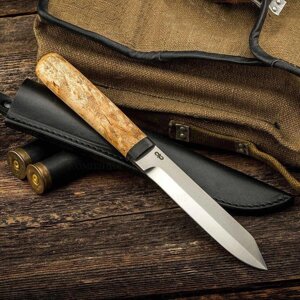 Нож туристический АиР "Засапожный-2", сталь 95х18, рукоять карельская береза