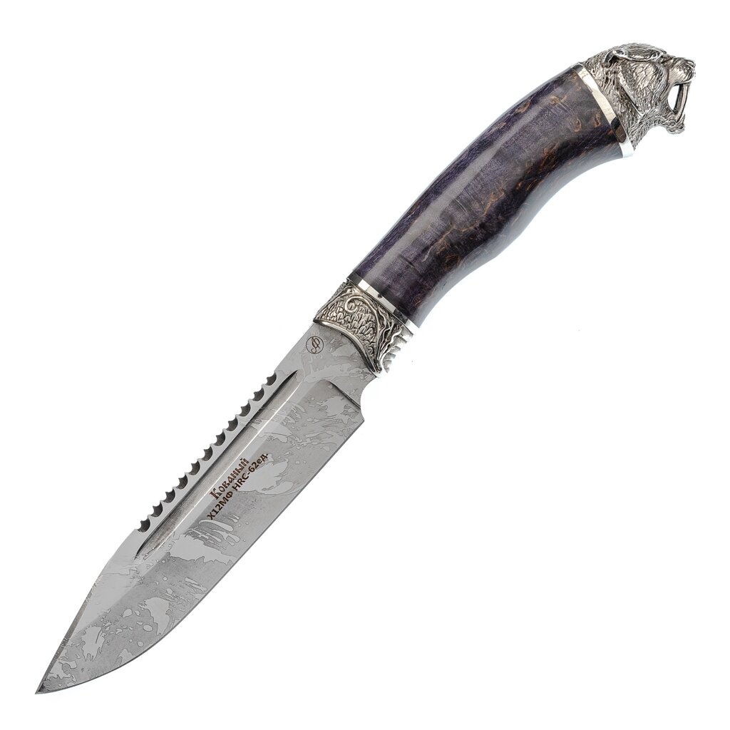 Нож Волк, сталь Х12МФ, рукоять карельская береза от компании Admi - фото 1