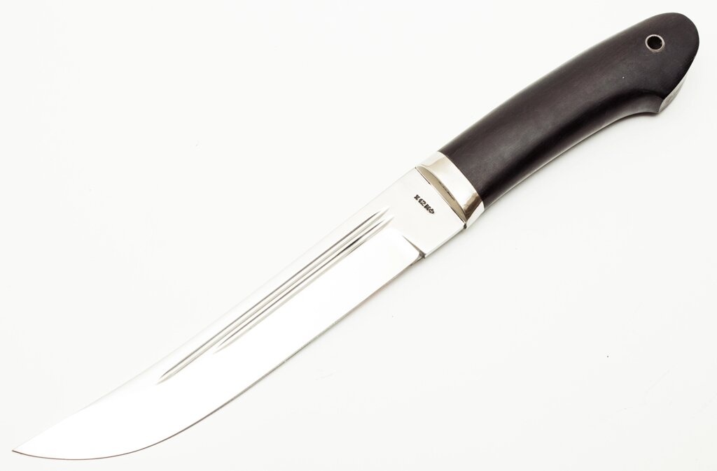 Нож Засапожный, сталь Х12МФ, рукоять граб, мельхиор от компании Admi - фото 1