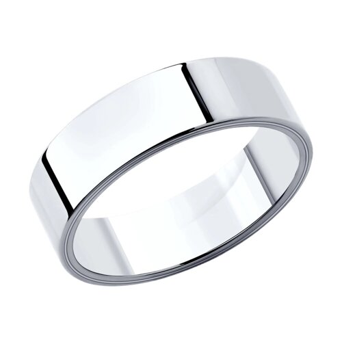 Обручальное кольцо SOKOLOV из белого золота, 6 мм