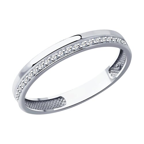 Обручальное кольцо SOKOLOV из белого золота с бриллиантами