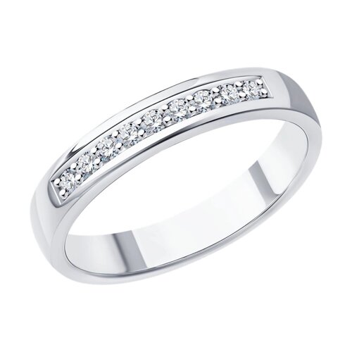 Обручальное кольцо SOKOLOV из белого золота с бриллиантами