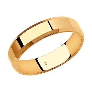 Обручальное кольцо SOKOLOV из золота, comfort fit, 4,5 мм