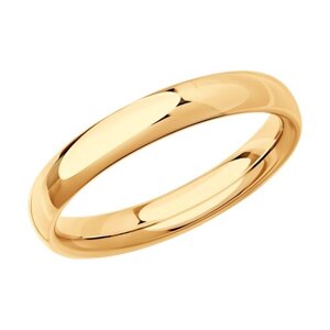 Обручальное кольцо SOKOLOV из золота, comfort fit, 4 мм