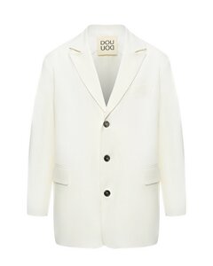 Однобортный пиджак, белый DOUUOD