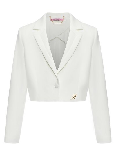 Однобортный пиджак, белый Miss Blumarine