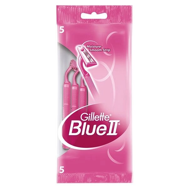 Одноразовая женская бритва Gillette (Жиллетт) Blue 2, 5 шт. от компании Admi - фото 1