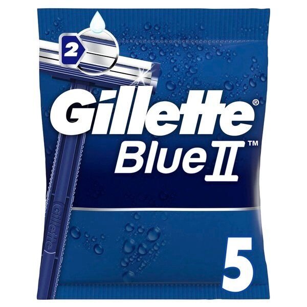 Одноразовые мужские бритвы Gillette (Жиллетт) Blue2, 5 шт. от компании Admi - фото 1