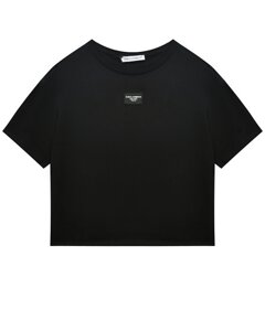 Однотонная футболка с лого Dolce&Gabbana