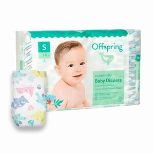 OFFSPRING Подгузники, S 3-7 кг Динозавры 48