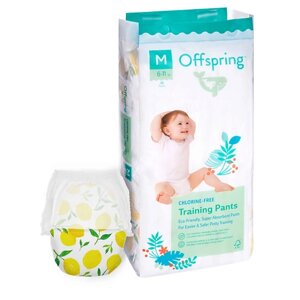 OFFSPRING Трусики-подгузники, M 6-11 кг Лимоны 42