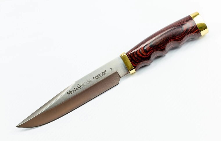 Охотничий нож Muela Bowie, сталь X50CrMoV15, рукоять Pakka Wood, коричневый от компании Admi - фото 1