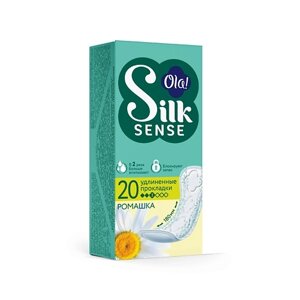 OLA! Silk Sense Ежедневные женские удлиненные прокладки, аромат Ромашка 20.0