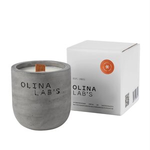 OLINALAB'S Свеча ароматическая в бетонном стакане Tuberosa amber wood angeliсa 200.0