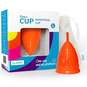 ONECUP Менструальная чаша Classic оранжевая размер L