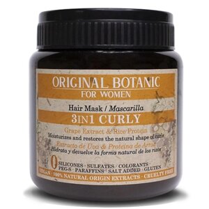 ORIGINAL BOTANIC Маска для вьющихся волос 3-в-1 Curly Hair Mask 3 In 1
