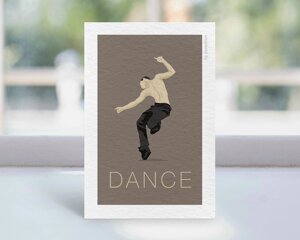 Открытка «Dance» коричневая