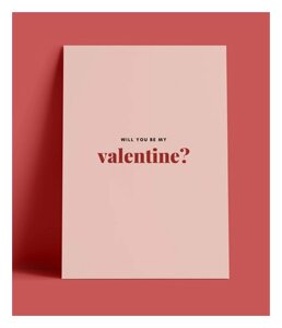Открытка O PAPER PAPER «be my valentine»
