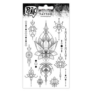 P. INK Наклейки-тату переводные Графичные цветы