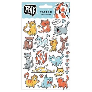 P. INK Наклейки-тату переводные Смешные коты