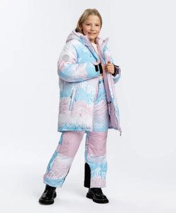 Пальто зимнее с принтом Button Blue (152)