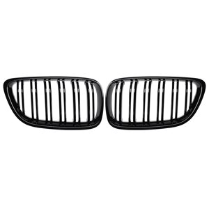 Пара глянцевых черных решеток двойной ребристой решетки передней решетки для BMW F22 F23 F24