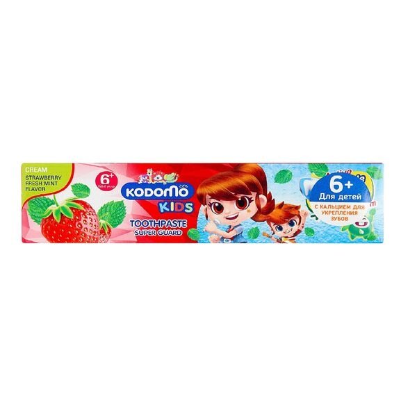 Паста зубная для детей с 6 лет с ароматом клубники и прохладной мяты Kodomo Lion/Лайн 65г от компании Admi - фото 1