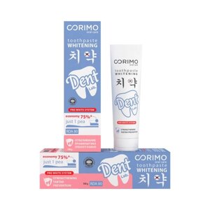 Паста зубная для отбеливания и комплексной профилактики с гидроксиапатитом и женьшенем Corimo/Коримо 100г