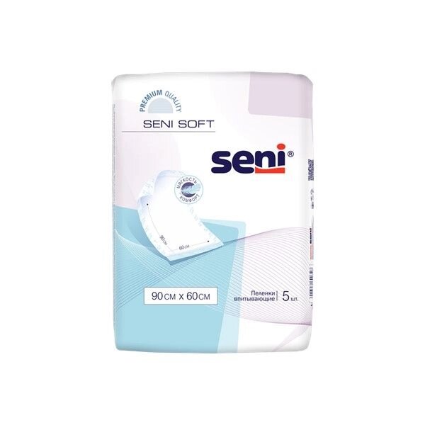 Пеленки впитывающие одноразовые Soft Seni/Сени 90x60cм 5шт от компании Admi - фото 1