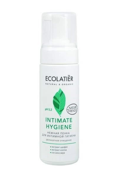Пенка нежная для интимной гигиены Intimate Hygiene с экстрактами шалфея и хлопка, Ecolatier 150 мл от компании Admi - фото 1