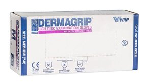 Перчатки смотровые стоматологические нестерильные желтые Classic Dermagrip/Дермагрип 100шт р. M