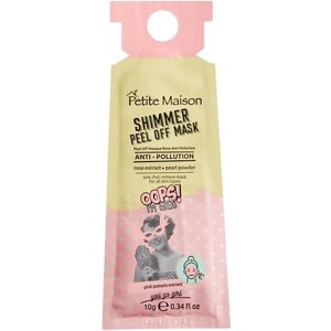 Petite maison розовая защитная маска-пленка shimmer PEEL OFF MASK ANTI pollution