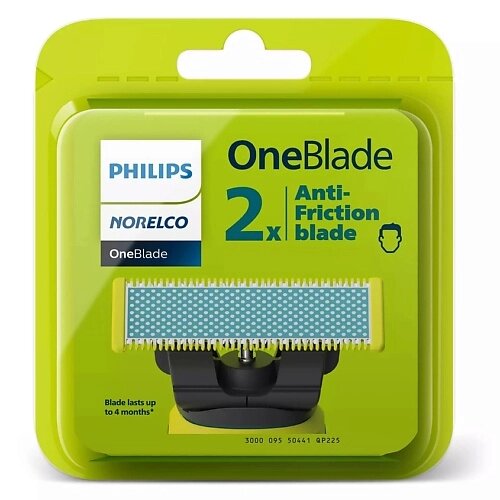 PHILIPS Запасные головки для электробритвы OneBlade replacement blade 1 pack от компании Admi - фото 1