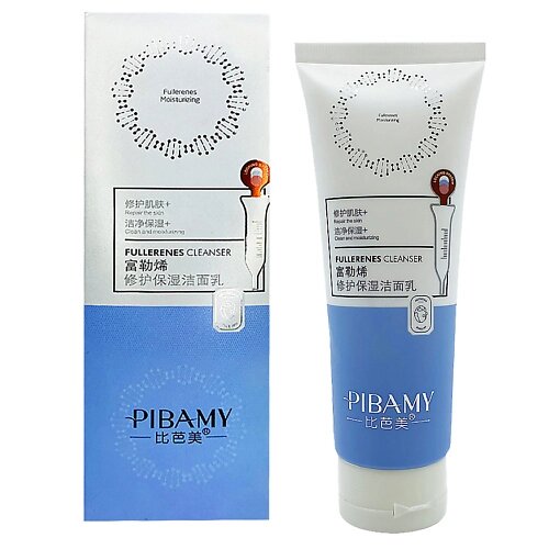 PIBAMY Очищающая, увлажняющая крем-пена для лица с фуллереном для всех типов кожи 120.0 от компании Admi - фото 1