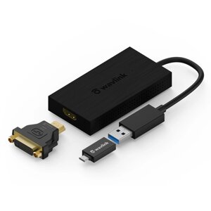 Адаптер Wavlink USB 3.0 - HDMI 4K Дисплей Поддерживает до 6 дисплеев Монитор, адаптер внешней видеокарты 3840 X 2160 Под