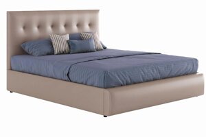 Мягкая интерьерная кровать Селеста 900, БП/М, экокожа, Капучино