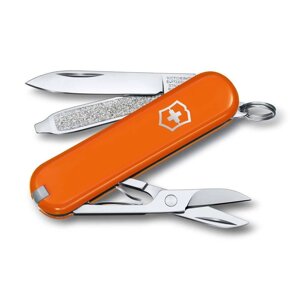 Нож Victorinox Classic SD Colors, Mango Tango (0.6223.83G) оранжевый, 7 функций 58мм