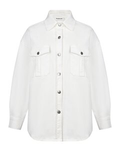 Куртка-рубашка с накладными карманами, белая Parosh
