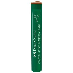 Грифели для механических карандашей Faber-Castell «Polymer», 12шт. , 0, 5мм, B