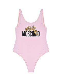 Купальник с лого, розовый Moschino