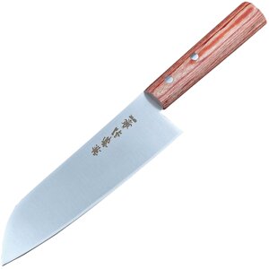 Нож кухонный Kanetsune сантоку 165 мм, сталь DSR-1K6, рукоять pakka wood