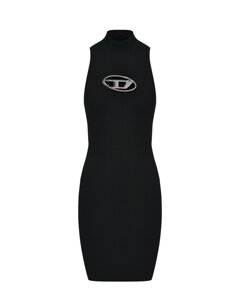 Мини-платье с лого, черное Diesel