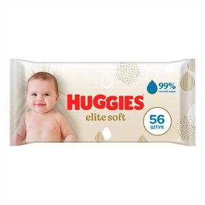 HUGGIES Влажные салфетки Elite Soft для новорожденных 56.0
