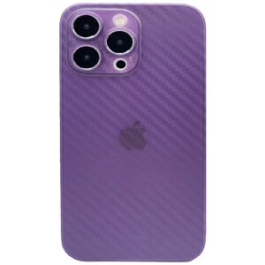Пластиковая накладка K-DOO AIR CARBON для iPhone 14 Pro фиолетовая